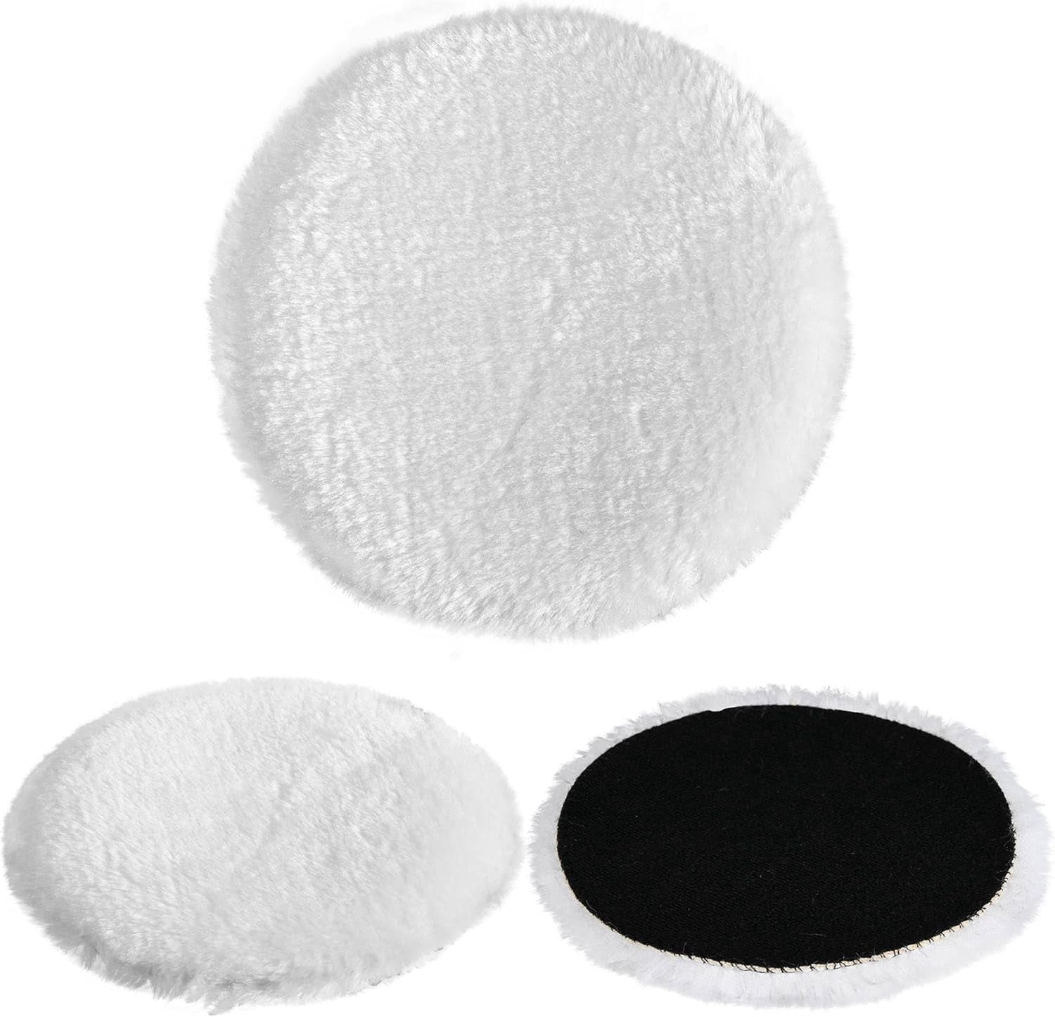 15-pack 5-inch wool polishing pad with hook-and-loop buffer wheel, suitable for orbital polishers, synthetic polishing machine wheels