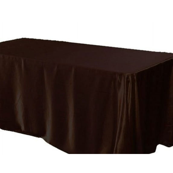 15 pack 60x120" Rectangular Satin Tablecloth Wedding Party Catering Table Cover", (Color: Chocolate Brown)