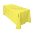 thumbnail image 1 of 15 pack 90"×156" Tablecloths 100% Polyester 25 COLORS Wholesale Wedding Catering", (Color: Yellow), 1 of 1