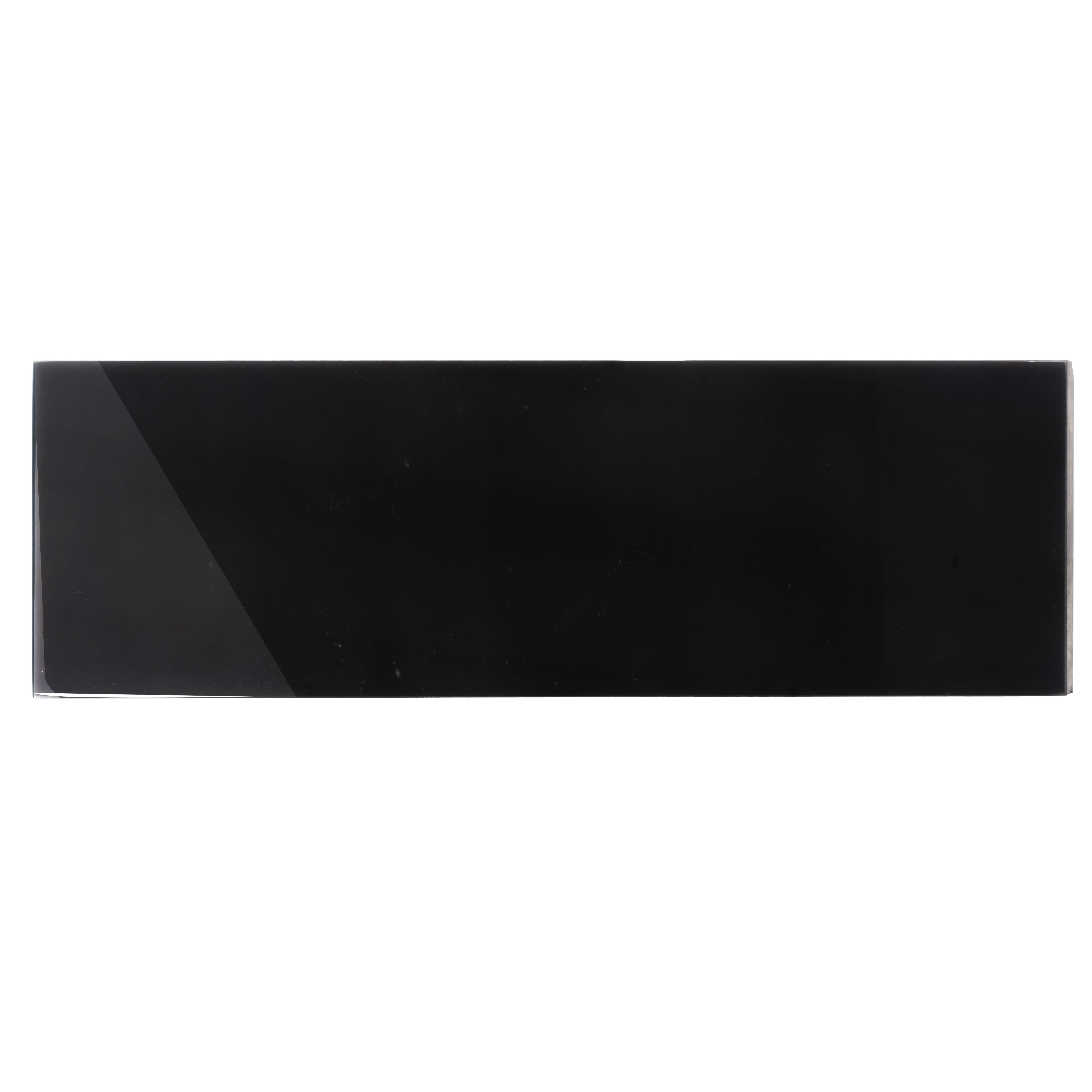 Grandis Black Polished Marble Subway Wall & Floor Tile