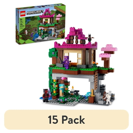 (15 pack) LEGO Minecraft The Training Grounds House Building Set - Skeleton, Bat & Ninja Minifigures, 21183