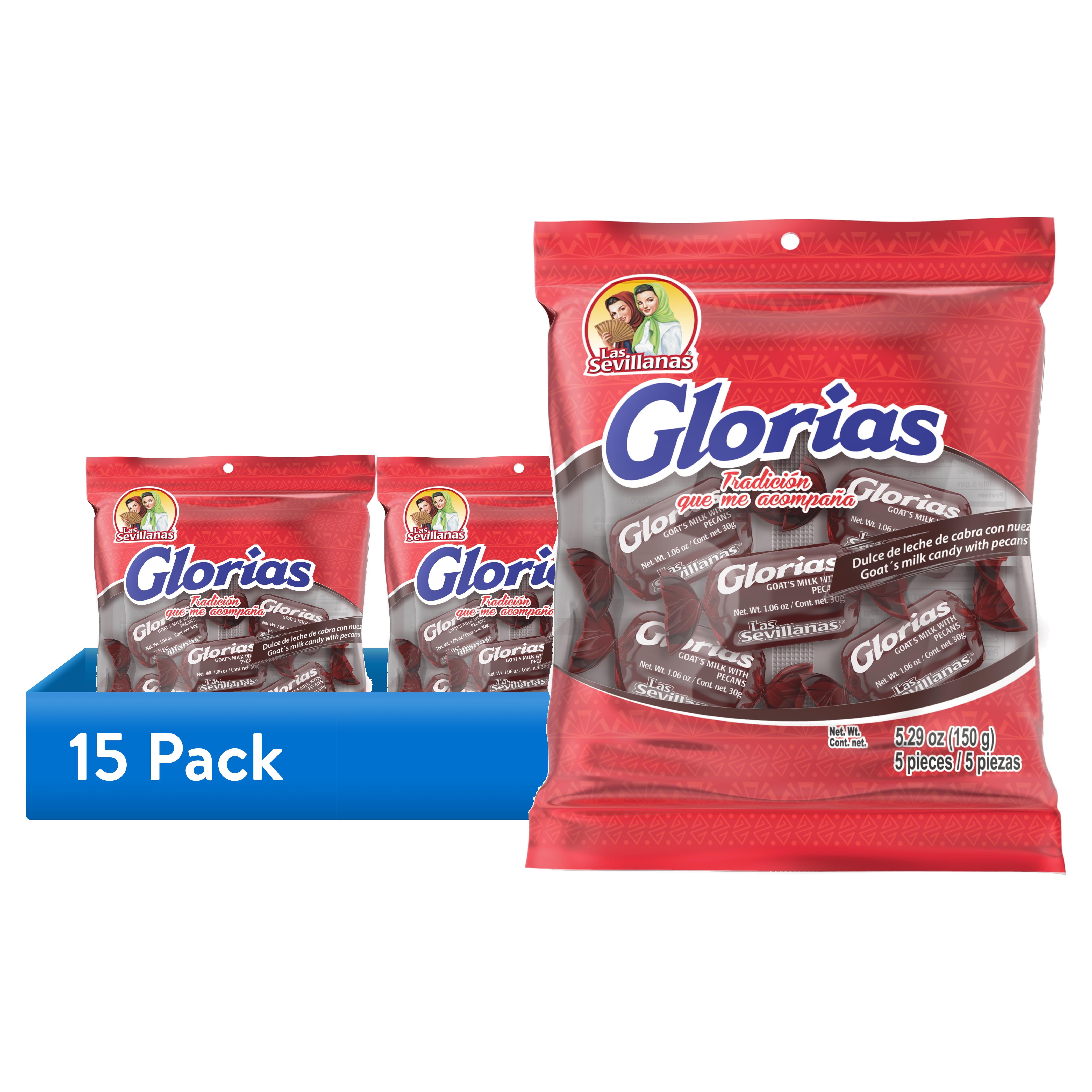 (15 pack) Las Sevillanas Glorias Goat Milk and Pecan Candy, 5.29 oz / 5 pieces