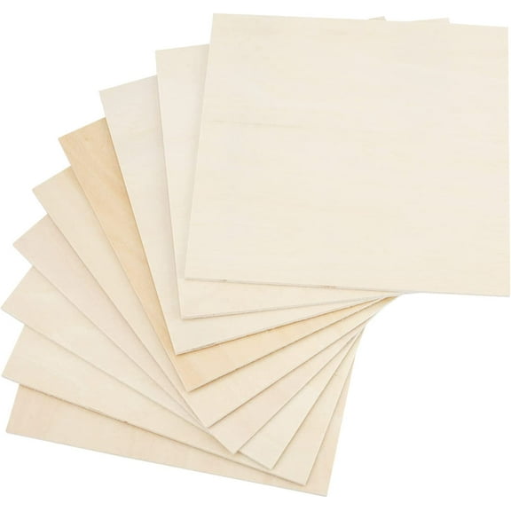 15 pc 15 pcs Unfinished Blank Wood Slices 15x15.1x0.25cm Unfinished Square Wood Slices Blank Square Cutouts Wood Sheets for DIY Art Craft Painting Coasters Photo Decorations Wood