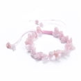 thumbnail image 1 of 15 pc Adjustable Natural Rose Quartz Chip Beads Bead Bracelets with Nylon Thread 1-7/8 inch(4.8cm), 1 of 1
