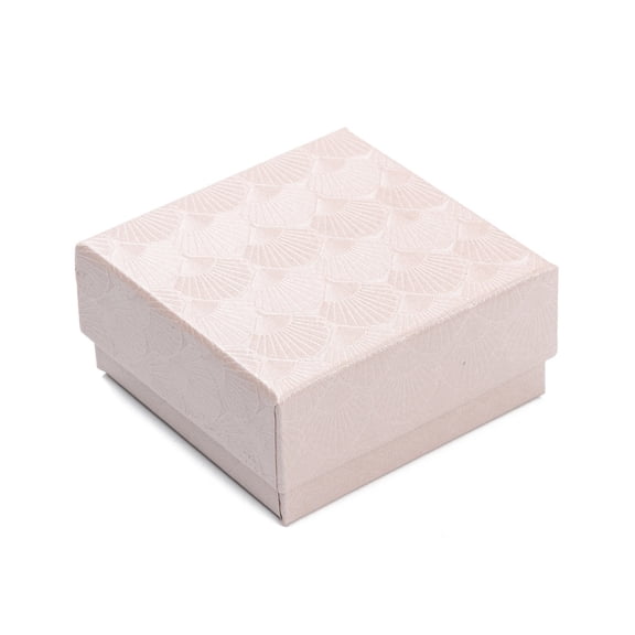 15 pc Cardboard Gift Box Jewelry Set Box for Necklace Bracelets with Black Sponge Inside Square Lavender Blush 7.5x7.5x3.6cm Inner Diameter: 7x7cm