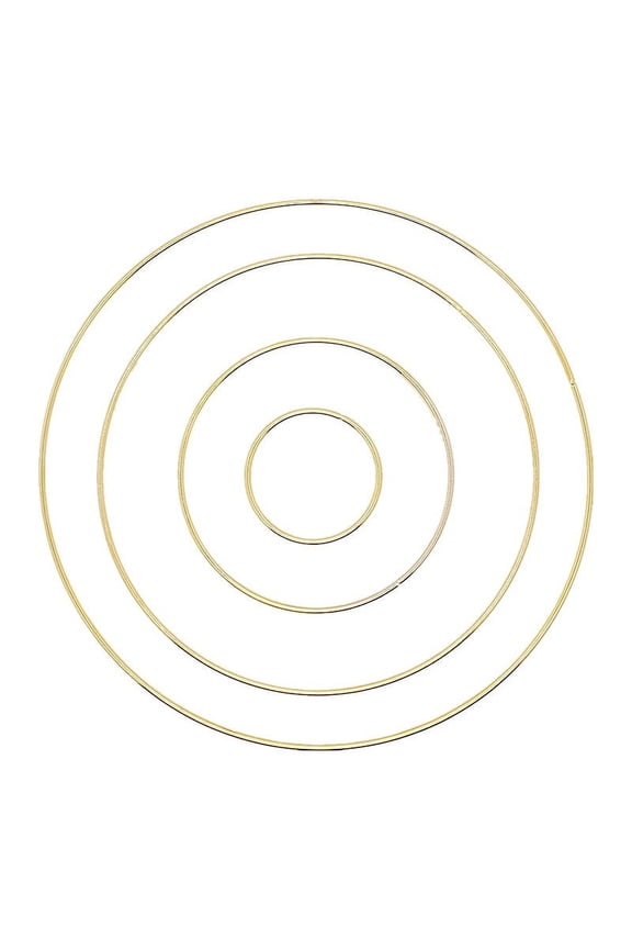 15 pc Iron Hoops Macrame Ring for Crafts and Woven Net/Web with Feather Supplies Ring 98mm