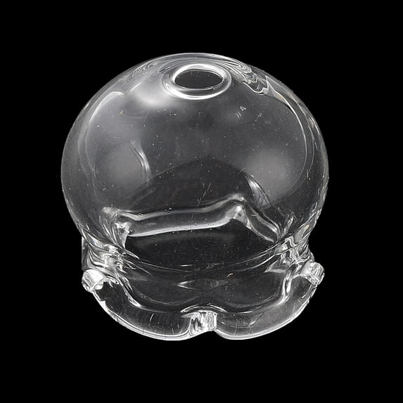 15 pc Jellyfish Glass Bead Cone for Wind Chimes Making Clear 16x15x15.5mm Hole: 2.3mm