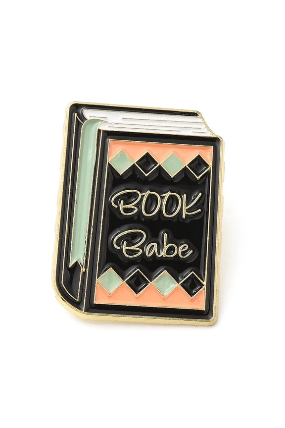15 pc Reading Theme Zinc Alloy Enamel Pins Word Book Babe Brooch for Backpack Clothes Book 28.5x21.5x1.5mm