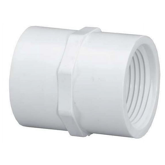 15 pc, Zoro Select PVC Coupling, FNPT x FNPT, 1/2 in Pipe Size