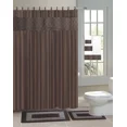 thumbnail image 1 of 15-Piece Fresco Brown High Quality Jacquard Bathroom Bath Rug Set Anti-Slip and Shower Fabric Curtain, 1 of 2