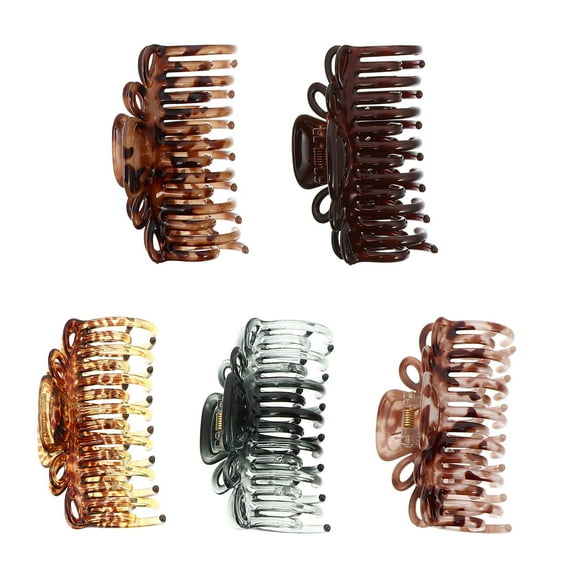 15 pcs  Large Transparent Hair Clips Leopard Printed Hair Claws Hair Accessories