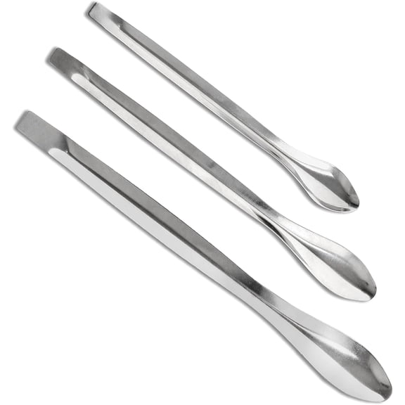 15 pieces 3-in-1 laboratory spoons micro laboratory shovels stainless steel laboratory spoon, for reagent sampling, mixing, measuring 105/125/140
