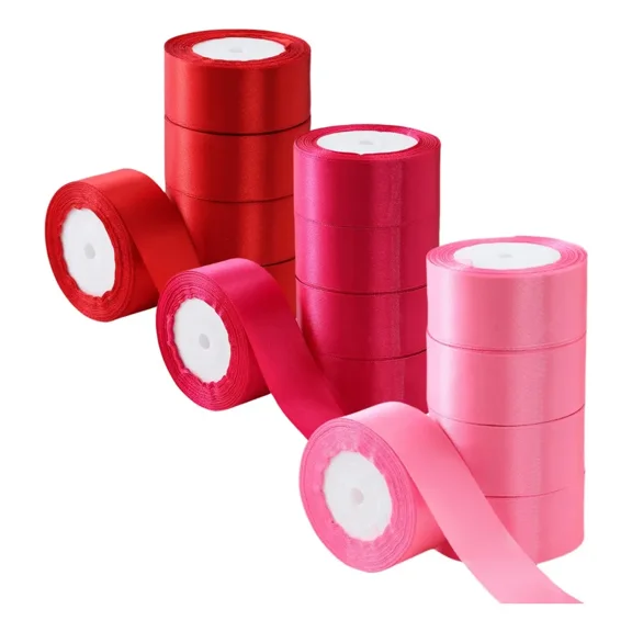 15 rolls of 4cm wide decorative gift ribbons, for party and Christmas decoration, total length 342.75m