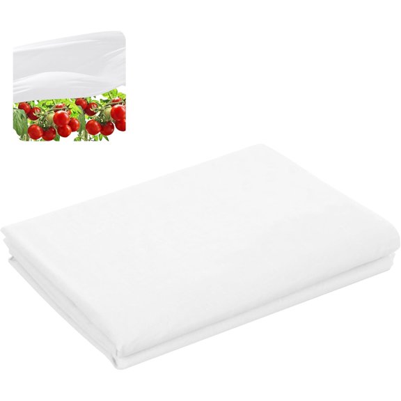 15 x 10 Ft White Non-Woven Plant Shade Cloth - Breathable Sun Protection Cover for Garden Plants and Vegetables