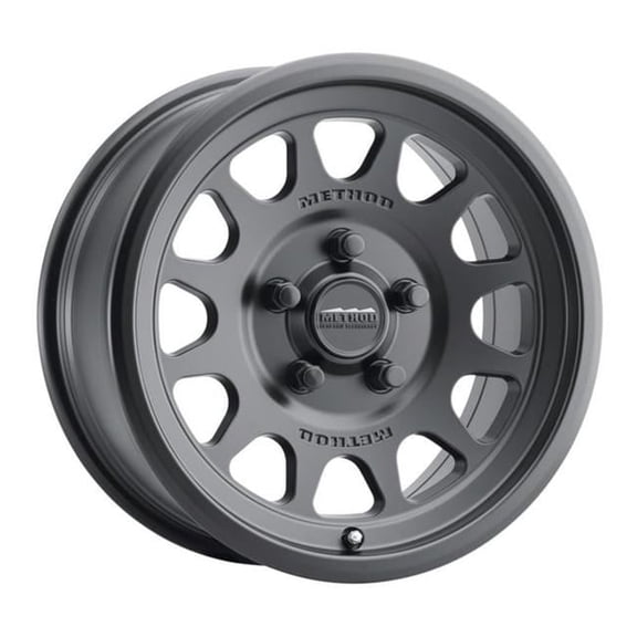 15 x 10 in. 25 mm Offset 5 x 4.5 in. Bolt Pattern 76 mm Center Bore MR414 Bead Grip Wheel, Matte Black