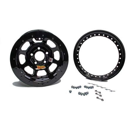 15 x 10 in. 4 in. Backspace Wide 5 in. Black Beadlock Beadlock Wheel