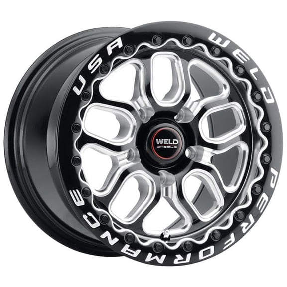 15 x 10 in. 5 x 114.3 mm Bolt Pattern 25 mm Offset 6.5 in. Backspacing S907 Laguna Beadlock Wheel, Gloss Black - 78.1 mm Center Bore