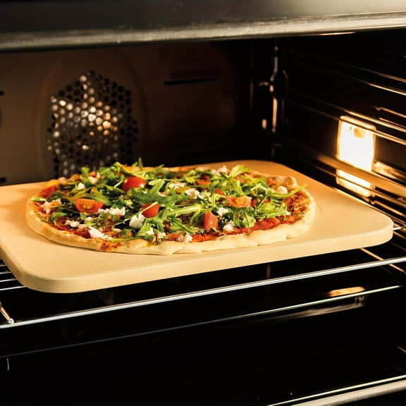 15" x 12" Cordierite Pizza Stone, Rectangular Baking Stone for Oven & Grill