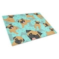 thumbnail image 1 of 15 x 12 in. Blue, Apricot Pug Glass Cutting Board - Large, 1 of 1