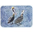 thumbnail image 1 of 15 x 12 in. Double Trouble Pelicans on Cool Blue Glass Cutting Board, 1 of 1