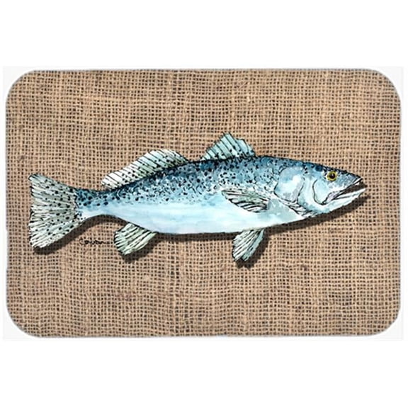 15 x 12 in. Fish Speckled Trout Glass Cutting Board - Large