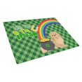 thumbnail image 1 of 15 x 12 in. Gold Pekingese Saint Patricks Day Glass Cutting Board - Large, 1 of 1