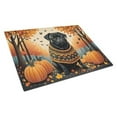 thumbnail image 1 of 15 x 12 in. Unisex Black Pug Fall Glass Cutting Board - Large, 1 of 1