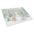 thumbnail image 1 of 15 x 12 in. Unisex Bull Terrier Tan & White with Christmas Presents Glass Cutting Board, Multi Color - Large, 1 of 1