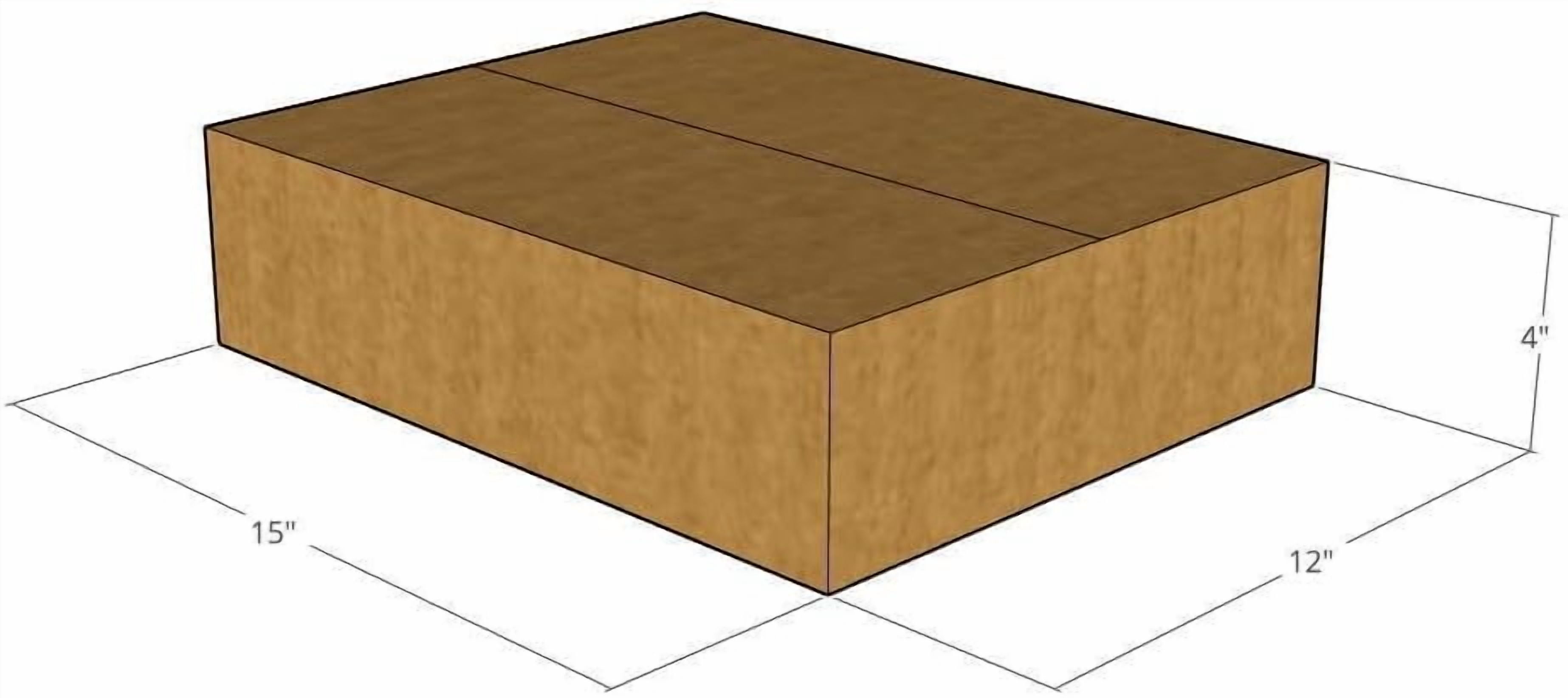 15" x 12" x 4" Corrugated Boxes 32 ECT (Pack of 5-15x12x4) | Quality Moving Boxes. Great for Shipping Boxes for Business, Office or Home.