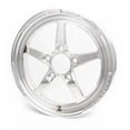 thumbnail image 1 of 15 x 14 in. 4.0 in. Backspace 5 x 4.75 in. Bolt Pattern Aluminum Alumastar 2.0 Wheel, Polished, 1 of 1