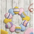 thumbnail image 1 of 15 x 15 in. Easter Eggs Wreath Felt Applique Kit Round, 1 of 1