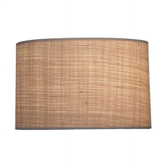 15 x 15 x 10 in. Hardback Drum Lamp Shade, Natural Raffia