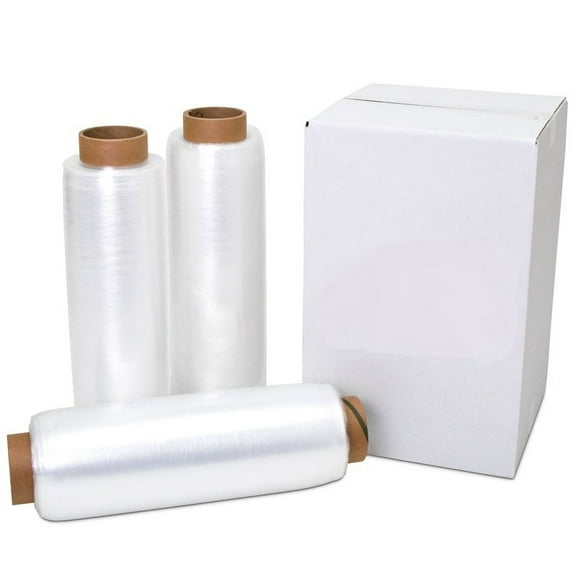 15" x 1500' 80 Gauge 8 Rolls Pallet Wrap Stretch Film Hand Shrink Wrap 1500FT