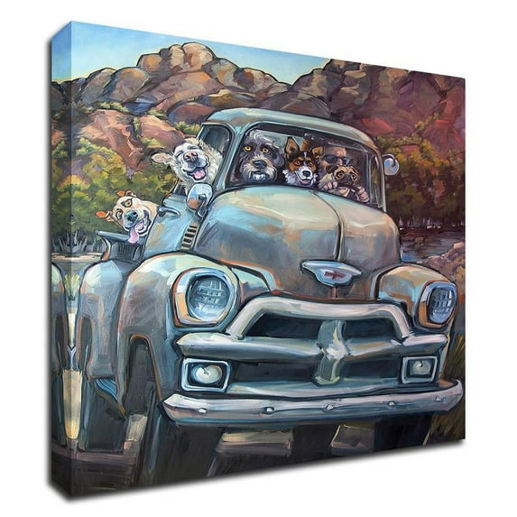 15" x 18" Go Time by CR Townsend - Wall Art Print on Canvas Fabric White