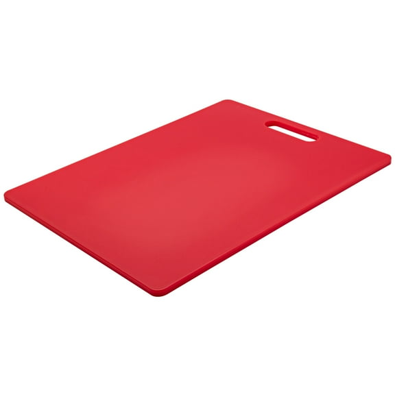 15" x 20" Red Plastic Cutting Board w/ Handle, Each