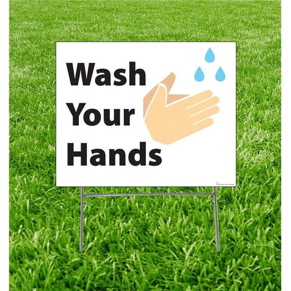 15 x 23 in. Wash Your Hands Yard Sign