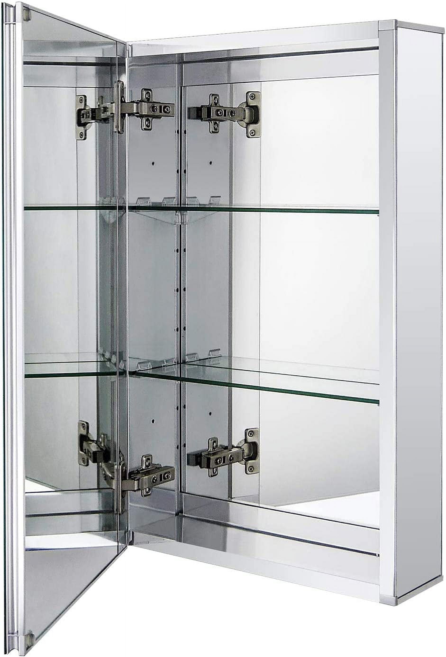 Inset Bookshelves 15 x 24 Medicine Cabinet, Two Adjustable Shelves, Recessed or Surface ...