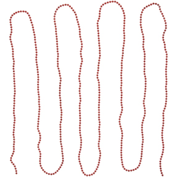 15' x .25" Traditional Shiny Red Beaded Christmas Garland