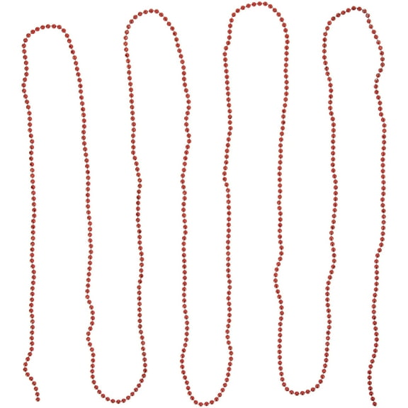 15' x .25" Traditional Shiny Red Beaded Christmas Garland