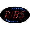 thumbnail image 1 of 15 x 27 x 1 in. Ribs Animated LED Sign - Blue & Red, 1 of 1