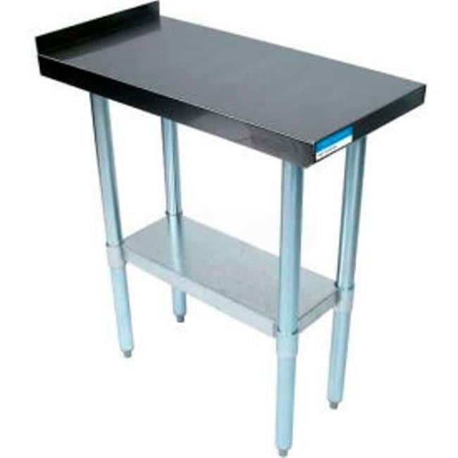15 x 30 in. VFTS-1530 430 Stainless Steel 18 Gauge Filler Table with 1.5 in. Backsplash & Galvanized Frame