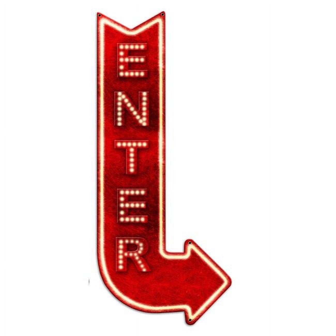 15 x 34 in. Enter Right Arrow 3D Vintage Metal Sign - Walmart.com