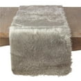 thumbnail image 1 of 15 x 36 in. Faux Fur Design Oblong Table Runner, Grey, 1 of 1
