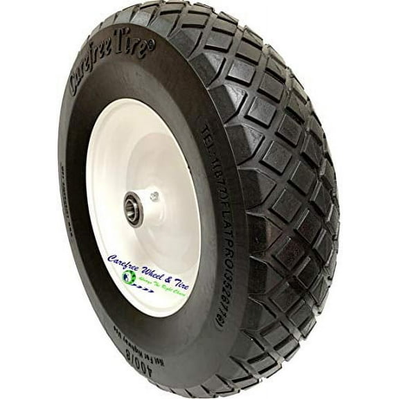 15" x 4" DIAMOND Tread Wheelbarrow Tire & Wheel Assembly (4" Center Hub & 1" Bushing)