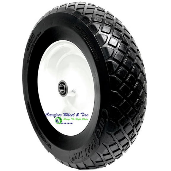 15" x 4" DIAMOND Tread Wheelbarrow Tire & Wheel Assembly (8" Center Hub & 5/8" Bearings)