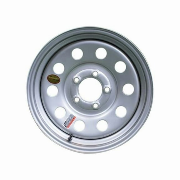 15 x 5 in. Modular Trailer Wheel, Silver - 5 x 5 in. Bolt Pattern