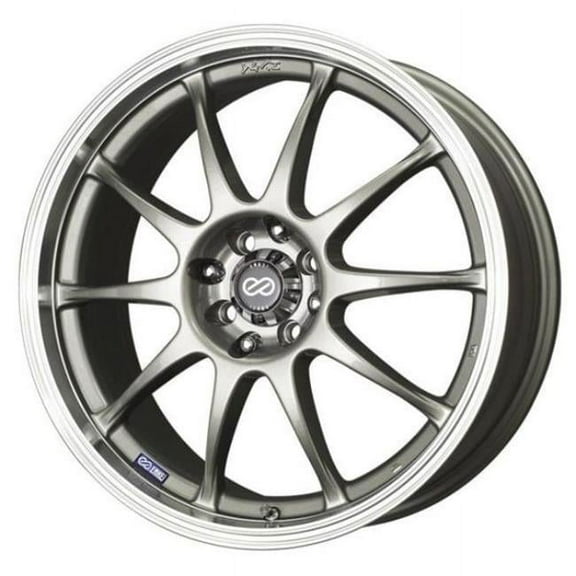 15 x 6.5 in. J10 5 x 100 & 114.3 mm 38 mm Offset 72.62 mm Bore Silver with Machined Lip Wheel