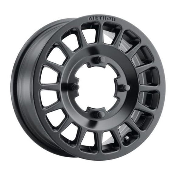 15 x 6 in. MR407 5 Plus & 1 Plus 51 mm Offset 5 x 4.5 mm Bolt Pattern 77 mm Center Bore Wheel, Matte Black