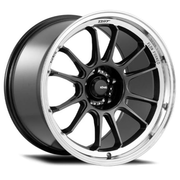 15 x 7.5 in. Hypergram 4 x 100 mm ET35 Wheel, Metallic Carbon with Machined Lip