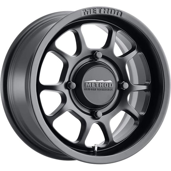 15 x 7 in. 4 on 156 Bolt Pattern Wheels with UTV Series 409 Bead Grip, Matte Black